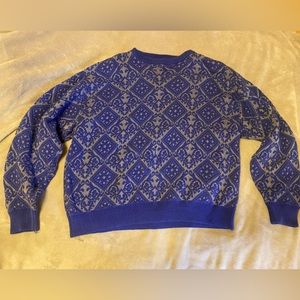 Axis blue patterned sweater